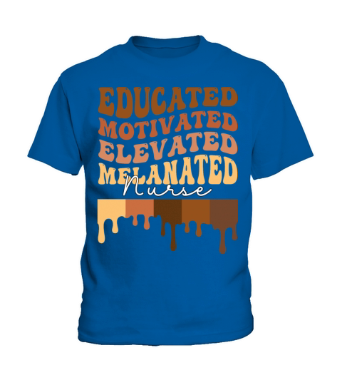 black history educated motivated elevated melanate Kids T-Shirt