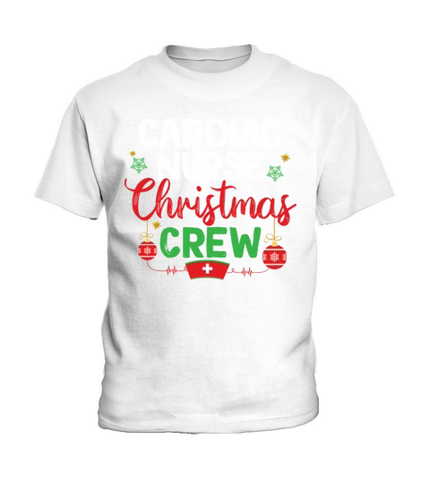 Cardiac Nurse Christmas Crew Cardiac Nursing Kids T-Shirt