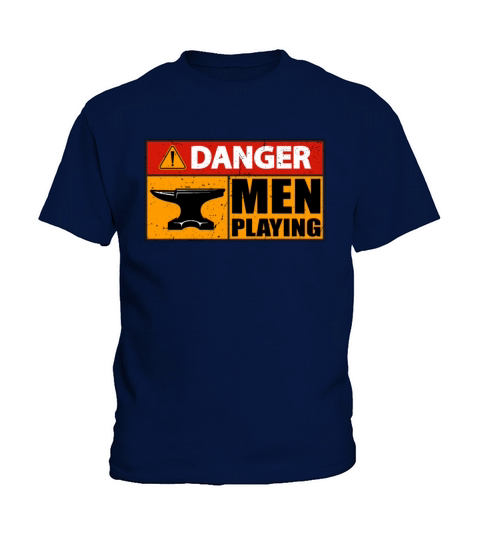 Forging Danger Men Playing Metalworker Blacksmiths Kids T-Shirt