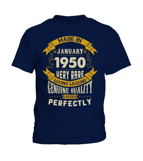 January 1950 Vintage Birthday Present Kids T-Shirt