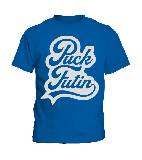 puck futin logo design Kids T-Shirt