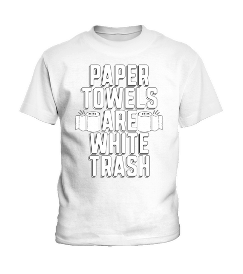 Recycling Paper Towels Are White Go Green Recycler Kids T-Shirt