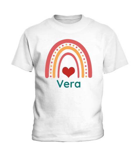 Vera Vintage Boho Rainbow Kids T-Shirt