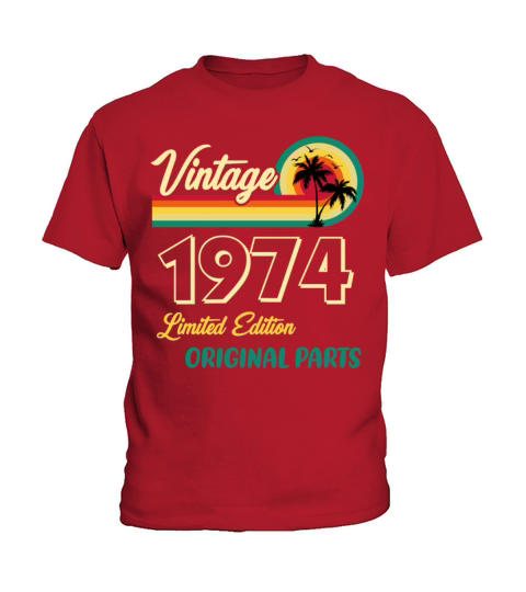 Vintage 1974 Limited Edition Original Parts Kids T-Shirt