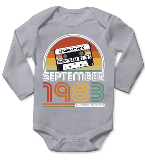 40th birthday vintage 1983 best of september 1983 Long Sleeve Baby One-Piece