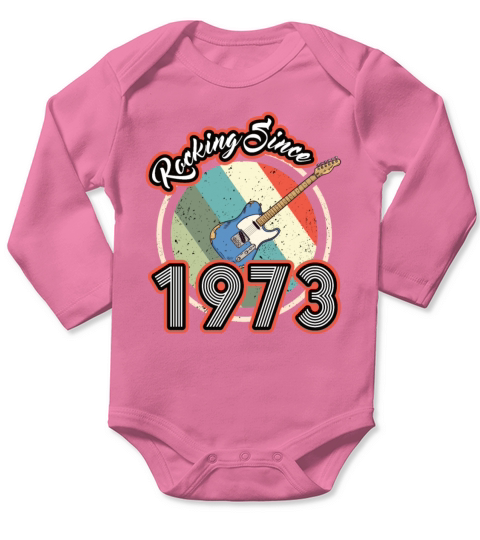 50th birthday vintage 1973 rocking since 1973 Long Sleeve Baby One-Piece