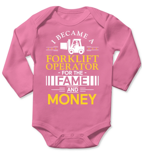 Certified Forklift Truck Operator Long Sleeve Baby One-Piece