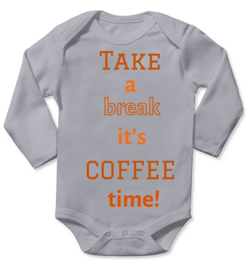 Coffee Time Long Sleeve Baby One-Piece
