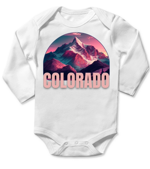 Colorado Rocky Mountains Zen Nature Landscape Long Sleeve Baby One-Piece