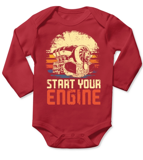 Drag Racing Race Car Retro Vintage Long Sleeve Baby One-Piece