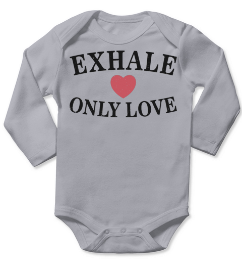Exhale Only Love Ladies Long Sleeve Baby One-Piece