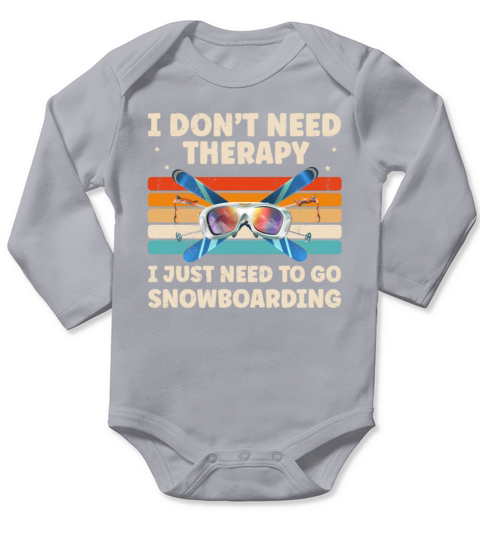 Funny Snowboarding Design For Snowboarder Cool Long Sleeve Baby One-Piece