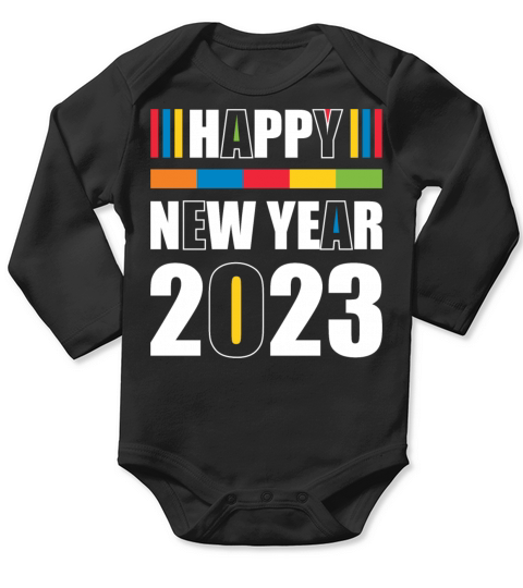 Happy New Year 2023 Long Sleeve Baby One-Piece
