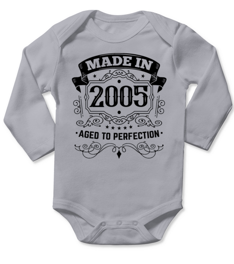 Made in 2005 vintage birthday Long Sleeve Baby One-Piece