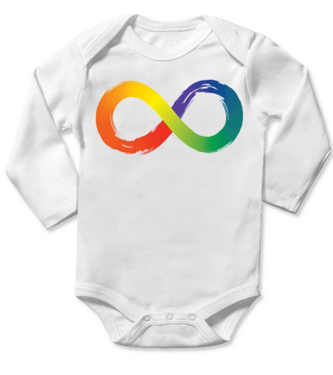 Neurodiversity Infinity Spectrum Autism Awareness Long Sleeve Baby One-Piece