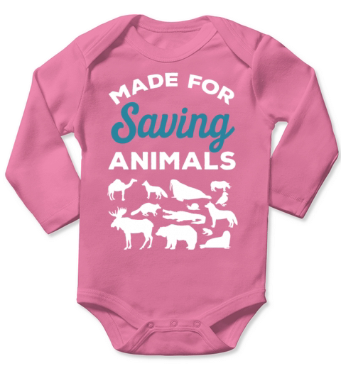 Saving Animals Funny Quote Animal Saver Long Sleeve Baby One-Piece