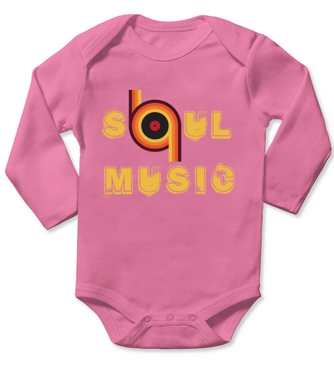 Soul music vintage record Afro Soul music sheet mu Long Sleeve Baby One-Piece