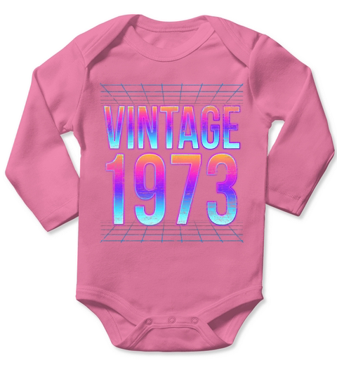 Vintage 1973 48th Birthday Gift Long Sleeve Baby One-Piece