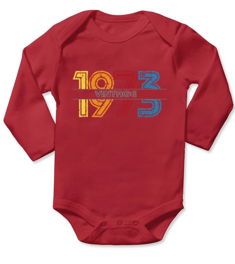 Vintage 1973 men women birthday Long Sleeve Baby One-Piece