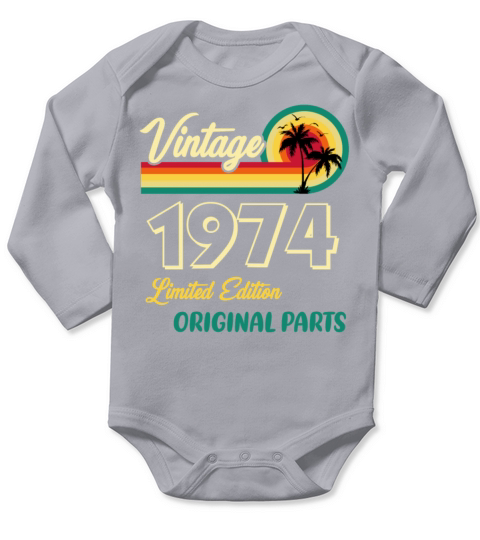 Vintage 1974 Limited Edition Original Parts Long Sleeve Baby One-Piece