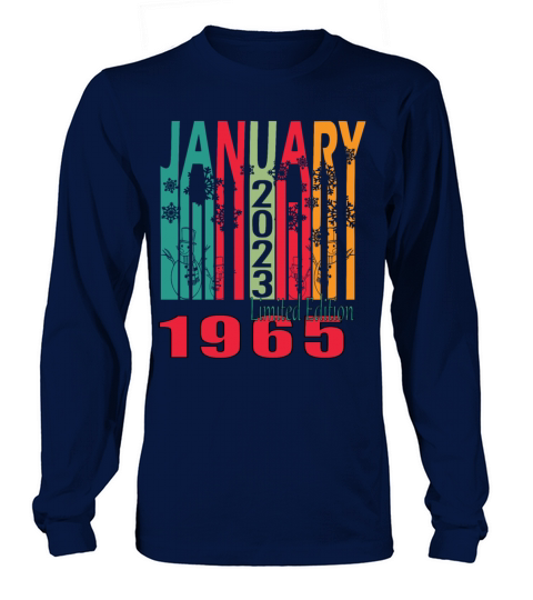 1965 January vintage birthday Long sleeved Unisex