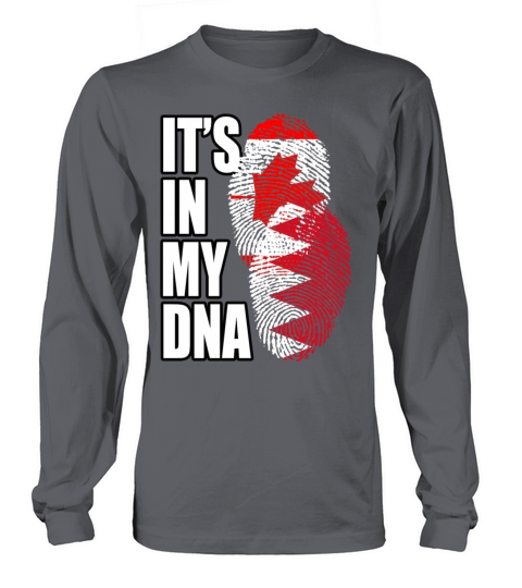 Bahraini And Canadian Mix Heritage DNA Flag Long sleeved Unisex