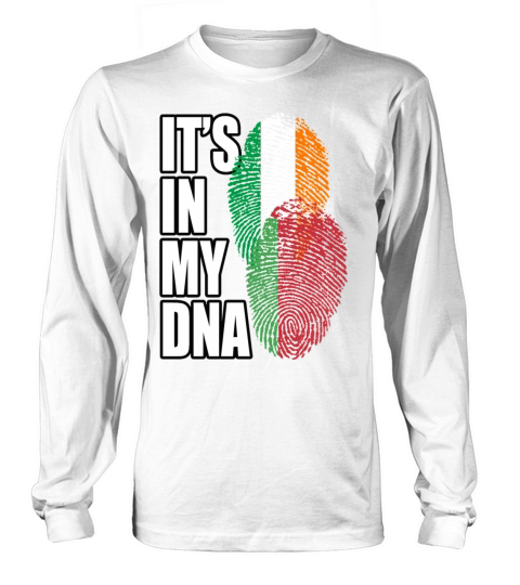 Belarusian And Irish Mix Heritage DNA Flag Long sleeved Unisex
