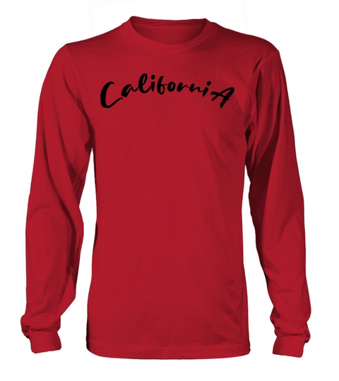 California Simple Text Style Long sleeved Unisex