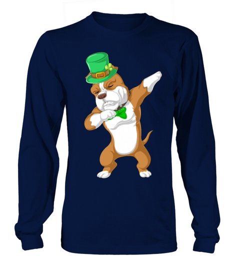dabbing pitbull st patricks day Long sleeved Unisex