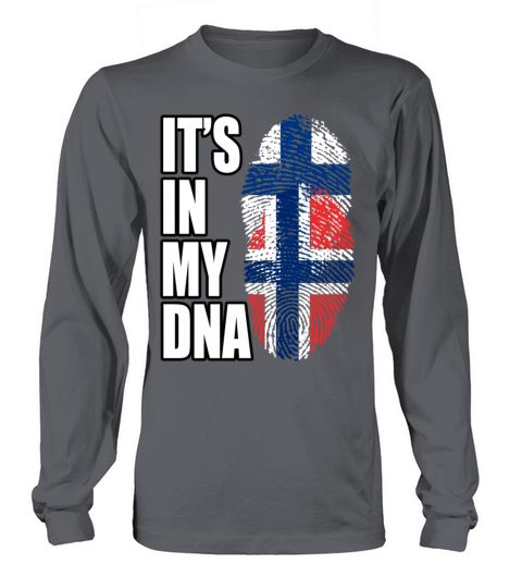 Finland And Norwegian Mix Heritage DNA Flag Long sleeved Unisex