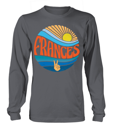 Frances Shirt Vintage Sunset Frances Groovy Tie Long sleeved Unisex