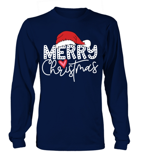 Merry christmas vintage typography lettering Long sleeved Unisex
