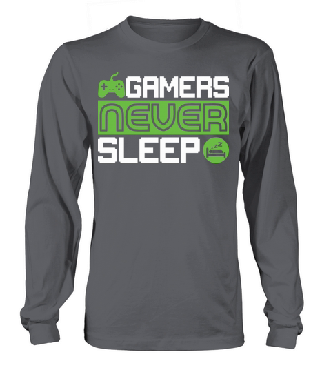 Vintage Gamers Funny Games Never Sleep Long sleeved Unisex