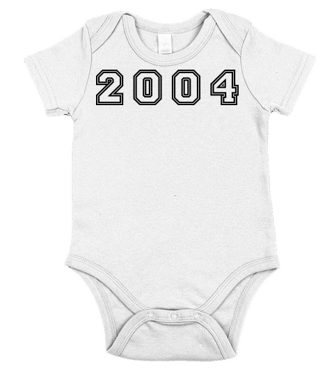 2004 Year Number Short Sleeve Baby One-Piece