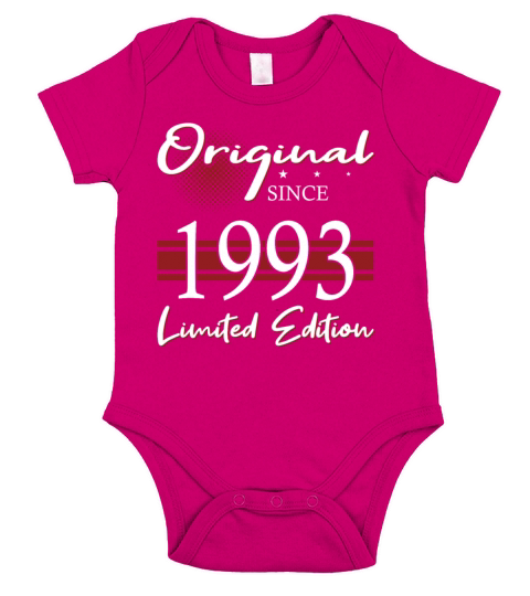 30th birthday vintage 1993 original since 1993 Short Sleeve Baby One-Piece