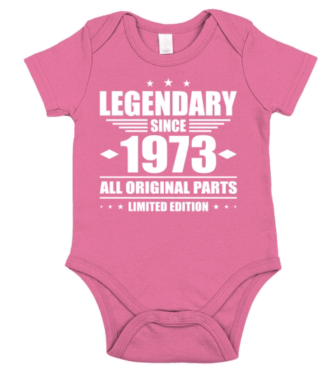 50th birthday vintage 1973 legendary since 1973 Short Sleeve Baby One-Piece