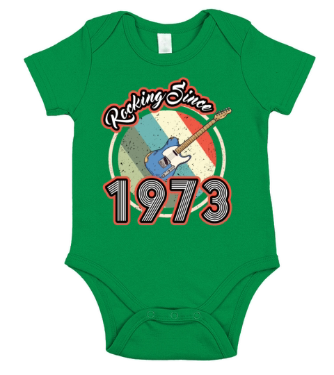 50th birthday vintage 1973 rocking since 1973 Short Sleeve Baby One-Piece