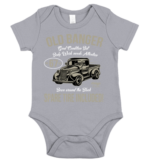 67th Birthday Vintage Old Banger 67 Years Old Men Short Sleeve Baby One-Piece