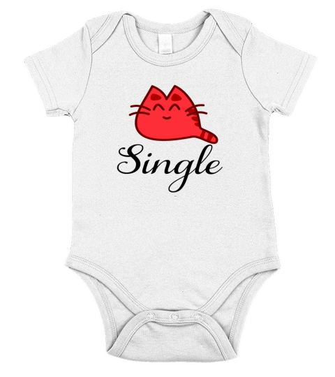 anti valentine day cute cat Short Sleeve Baby One-Piece