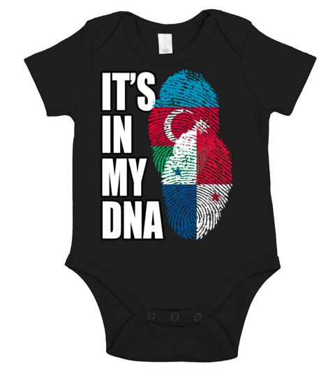 Azerbaijani And Panamanian Mix Heritage DNA Flag Short Sleeve Baby One-Piece