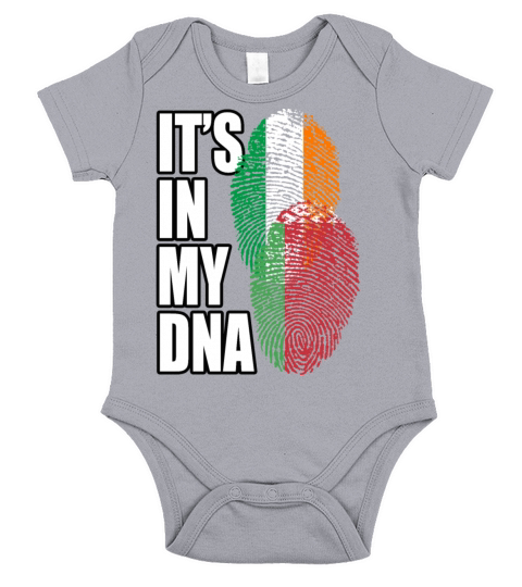 Belarusian And Irish Mix Heritage DNA Flag Short Sleeve Baby One-Piece