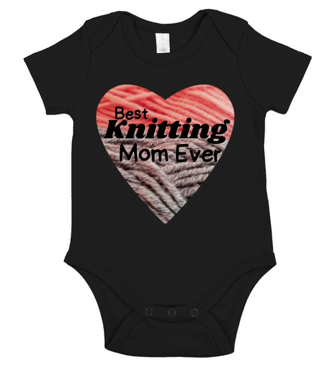 Best Knitting Mom Ever For Moms Short Sleeve Baby One-Piece