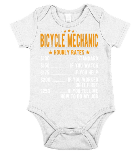 Bicycle Mechanic Hourly Rates Short Sleeve Baby One-Piece