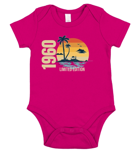 Birthday Limited Edition 1960 Short Sleeve Baby One-Piece