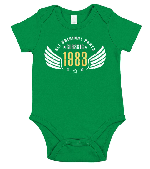 Classic 1983 wings Short Sleeve Baby One-Piece