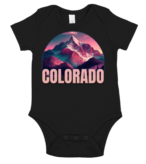 Colorado Rocky Mountains Zen Nature Landscape Short Sleeve Baby One-Piece