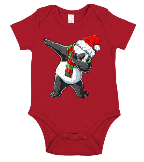 Dabbing Panda Santa Christmas Kids Boys Men Xmas B Short Sleeve Baby One-Piece