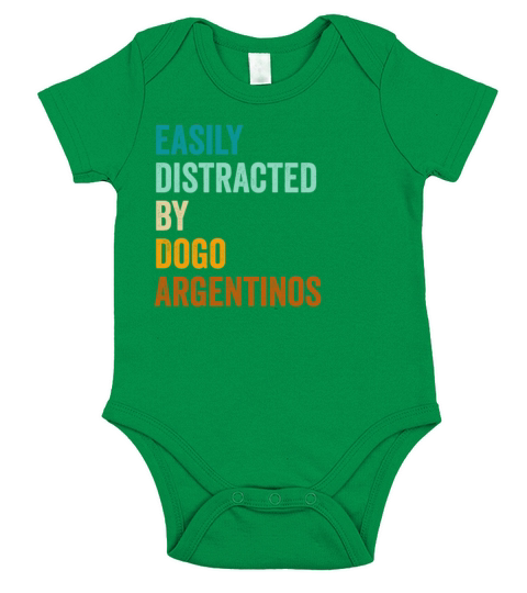 Easily Distracted By Dogo Argentinos Short Sleeve Baby One-Piece