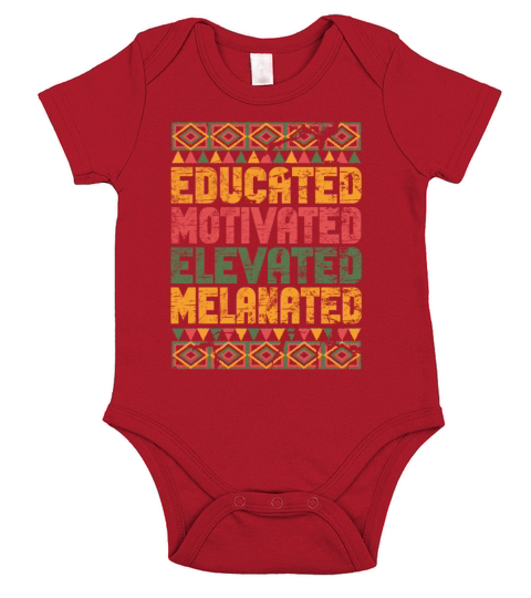 Educated Motivated Elevated Melanated Melanin Short Sleeve Baby One-Piece