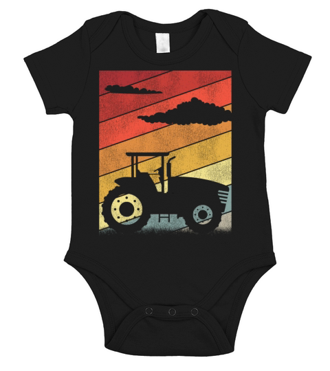 Farming Farmer Retro Vintage Short Sleeve Baby One-Piece